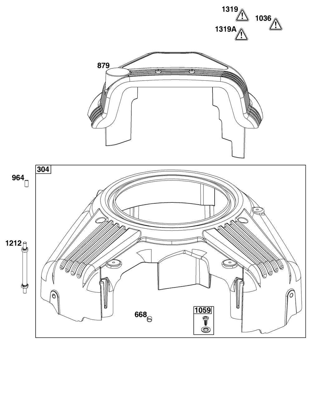 Blower Housing Group Diagram and Parts List for 61G977-0004-J1 400000 - 699999 Briggs and Stratton Engine